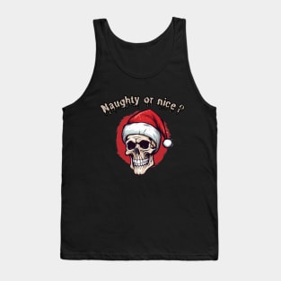 Naughty or nice? Happy Christmas! Santa claus Tank Top